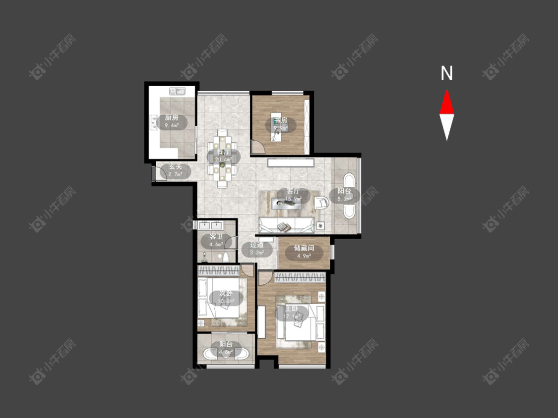 常州康桥水郡在售二手房源户型图_小牛看房