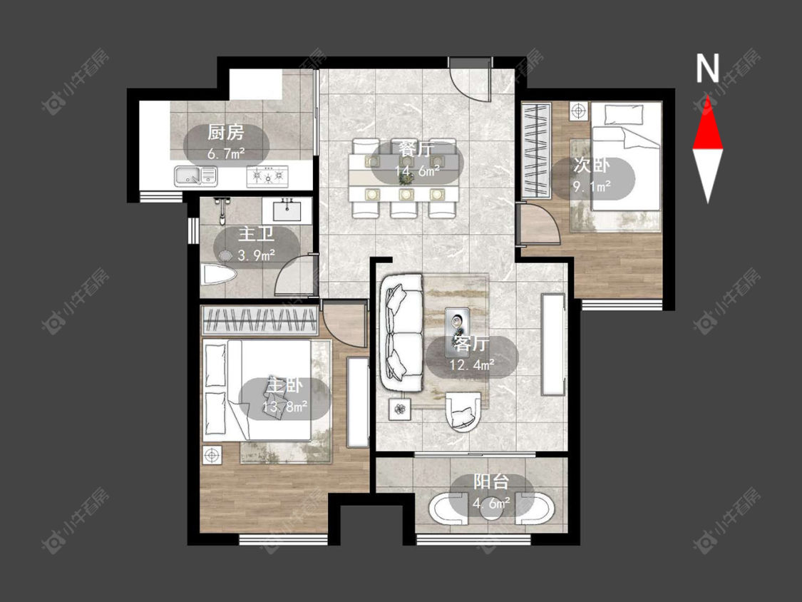 常州新城域一期在售二手房源户型图_小牛看房