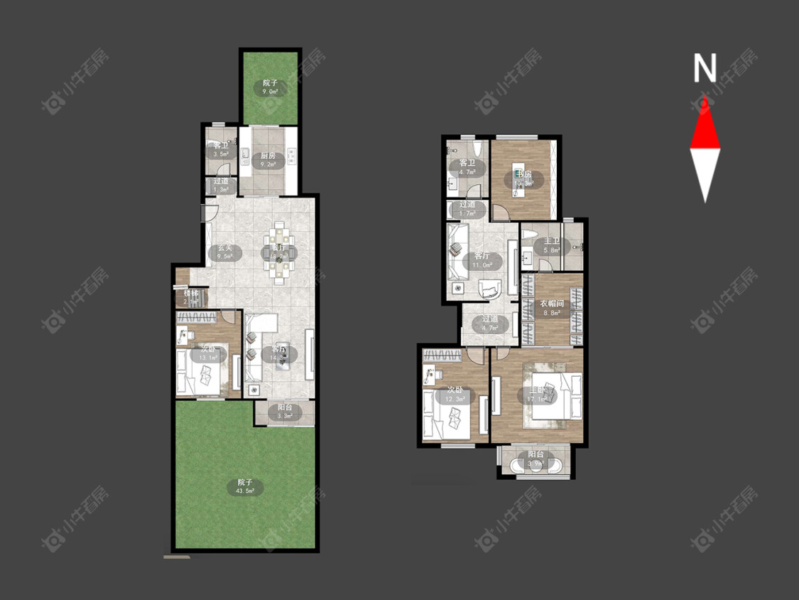 常州龙湖香醍漫步别墅区在售二手房源户型图_小牛看房
