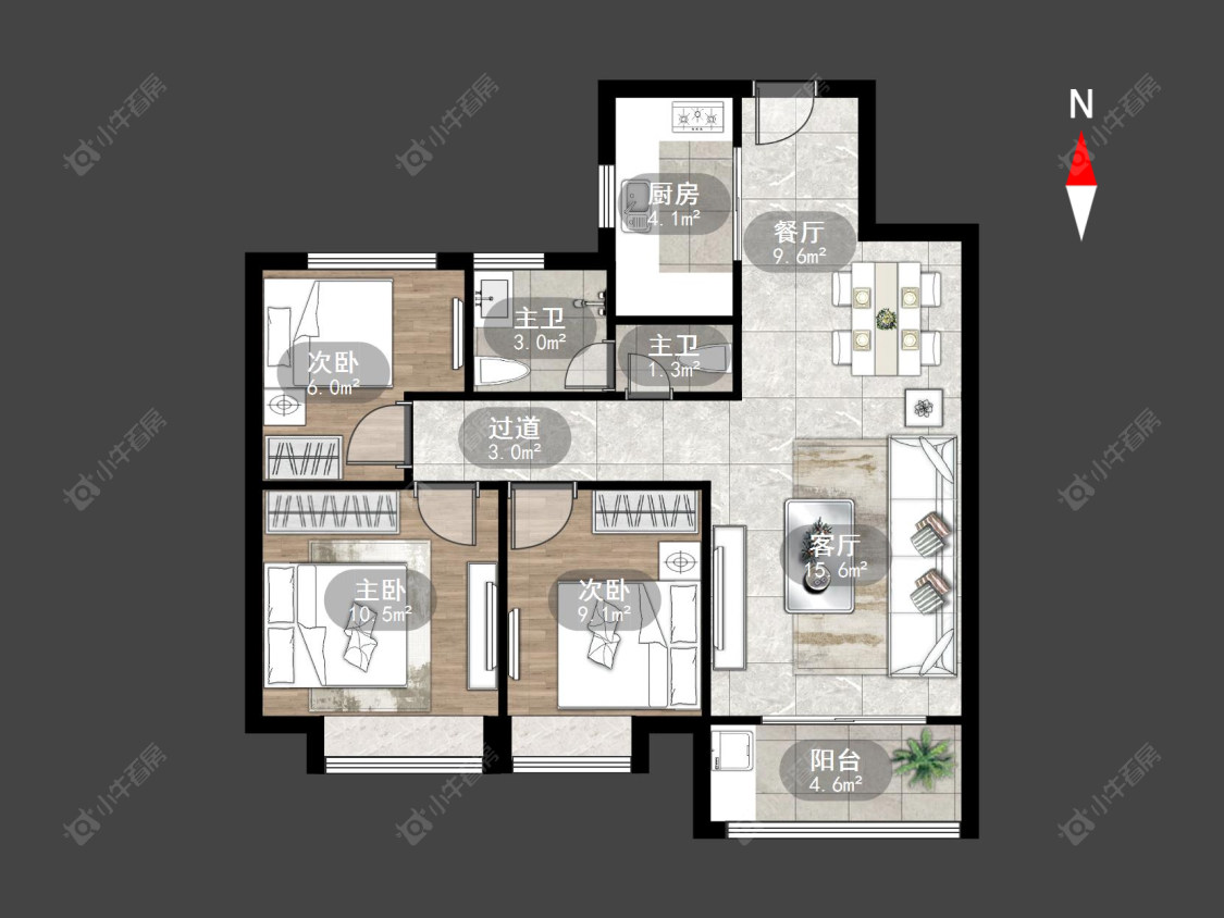 融创滨湖御园房源户型图 常州融创滨湖御园在售二手房源户型图_小牛看房