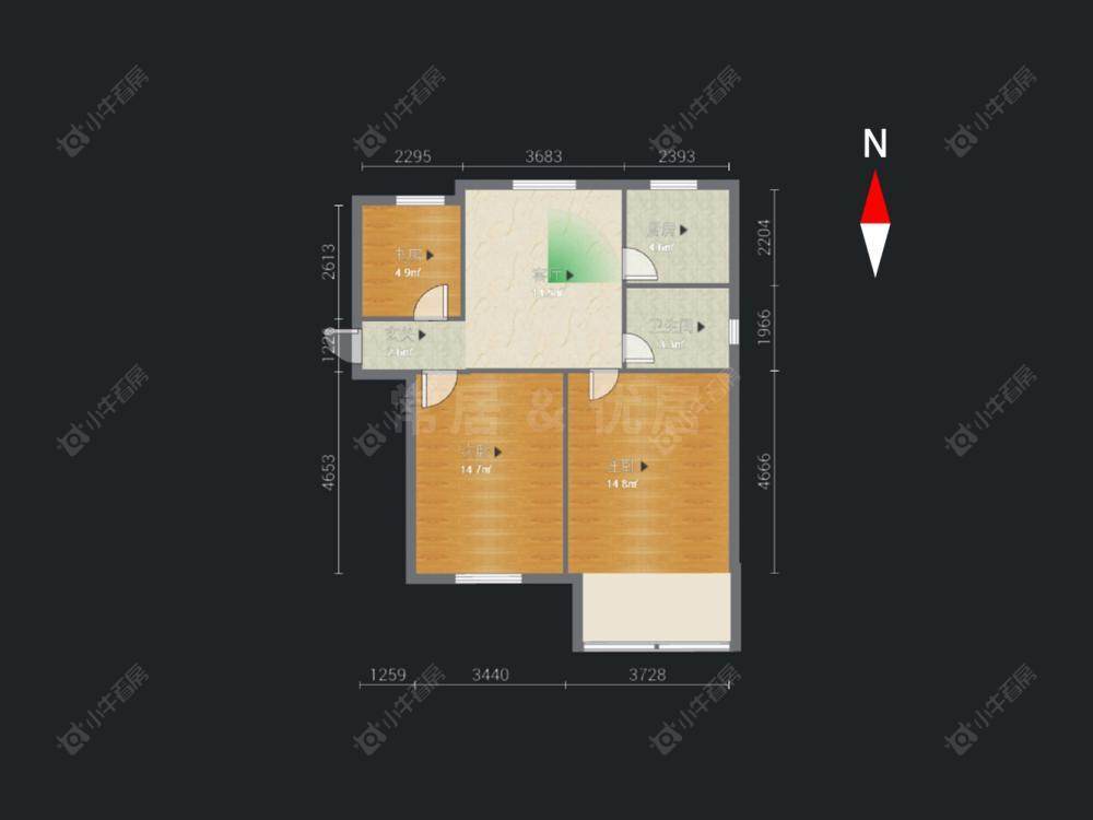 常州竹林新村在售二手房源户型图_小牛看房