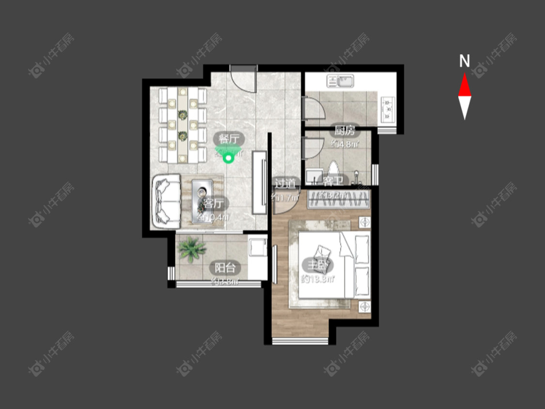常州新城尚东区花园东区在售二手房源户型图_小牛看房