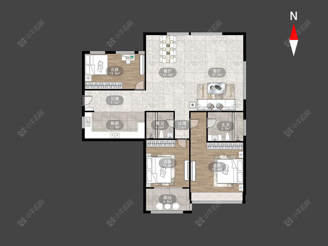 常州御庭园在售二手房源户型图_小牛看房