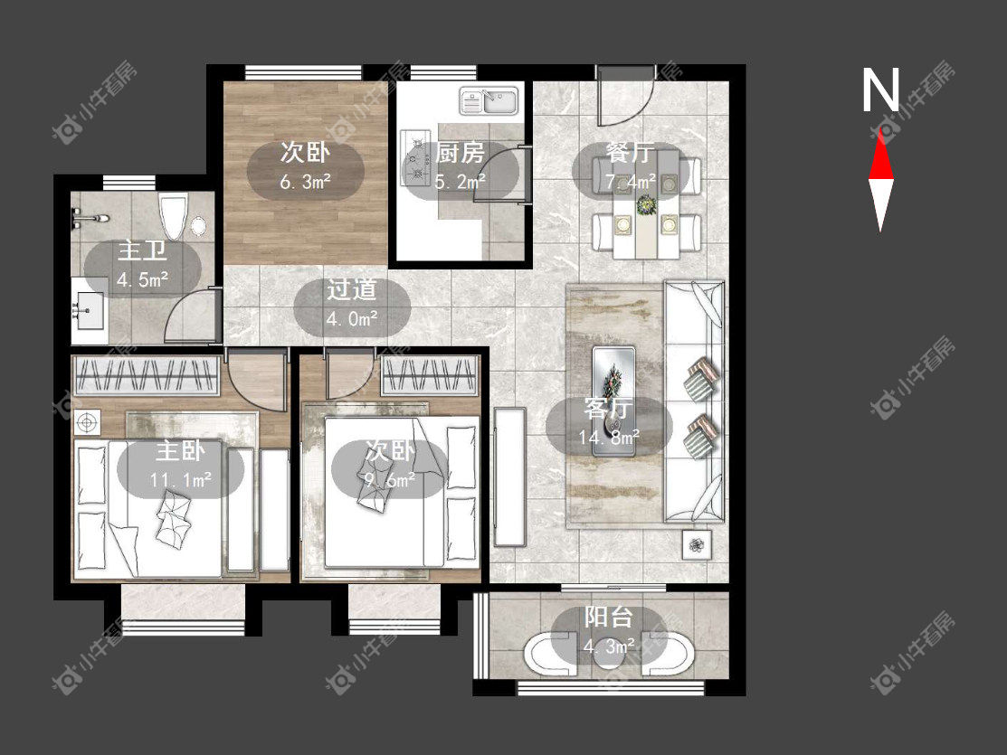 常州华润国际五期在租房源户型图_小牛看房