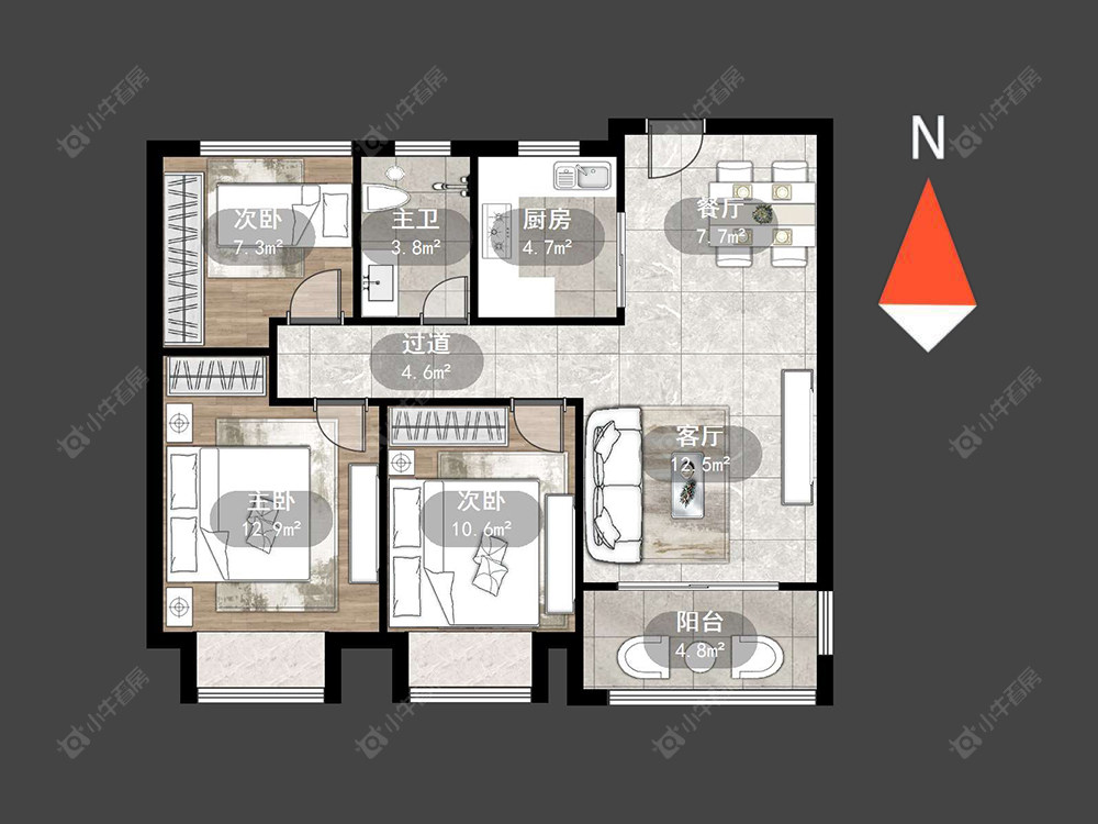 常州新城公馆荣域在售二手房源户型图_小牛看房