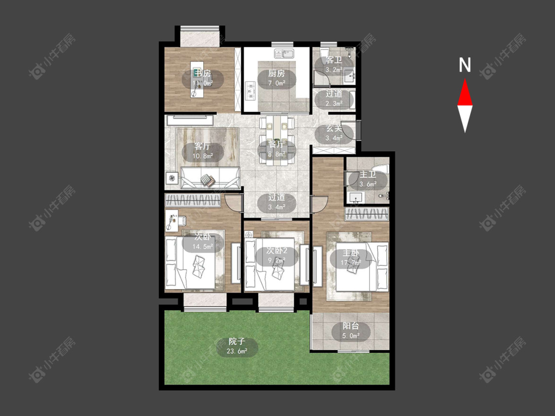 世纪花园房源户型图 常州世纪花园在售二手房源户型图_小牛看房
