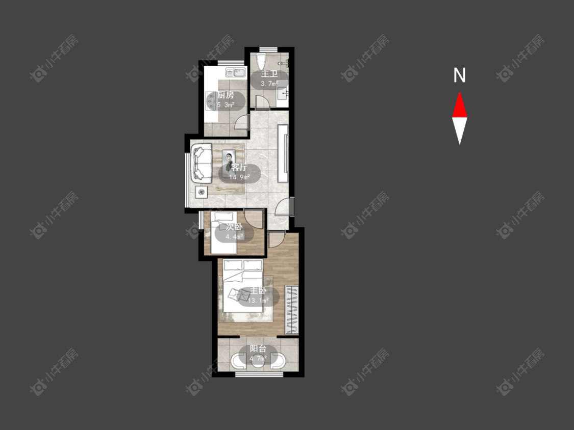 常州祥龙苑在售二手房源户型图_小牛看房