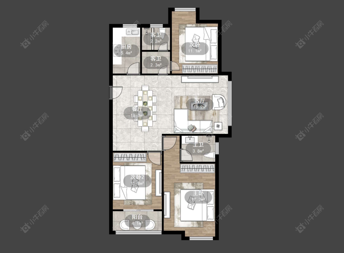 常州顺园八村二期在售二手房源户型图_小牛看房