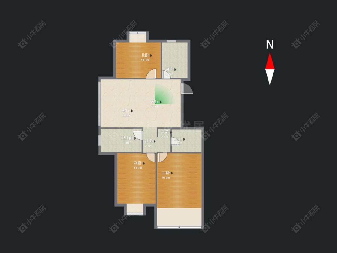 常州盘龙苑东区在售二手房源户型图_小牛看房