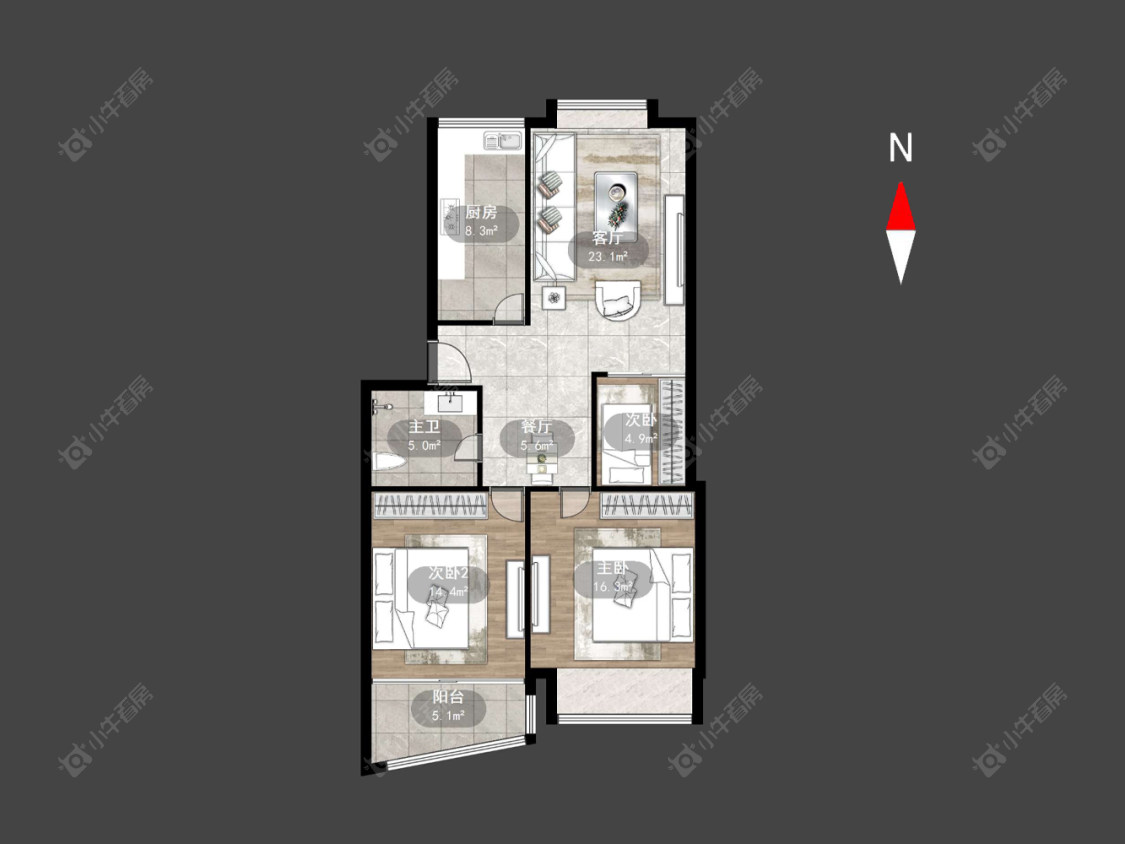 燕阳花园房源户型图 常州燕阳花园在售二手房源户型图_小牛看房
