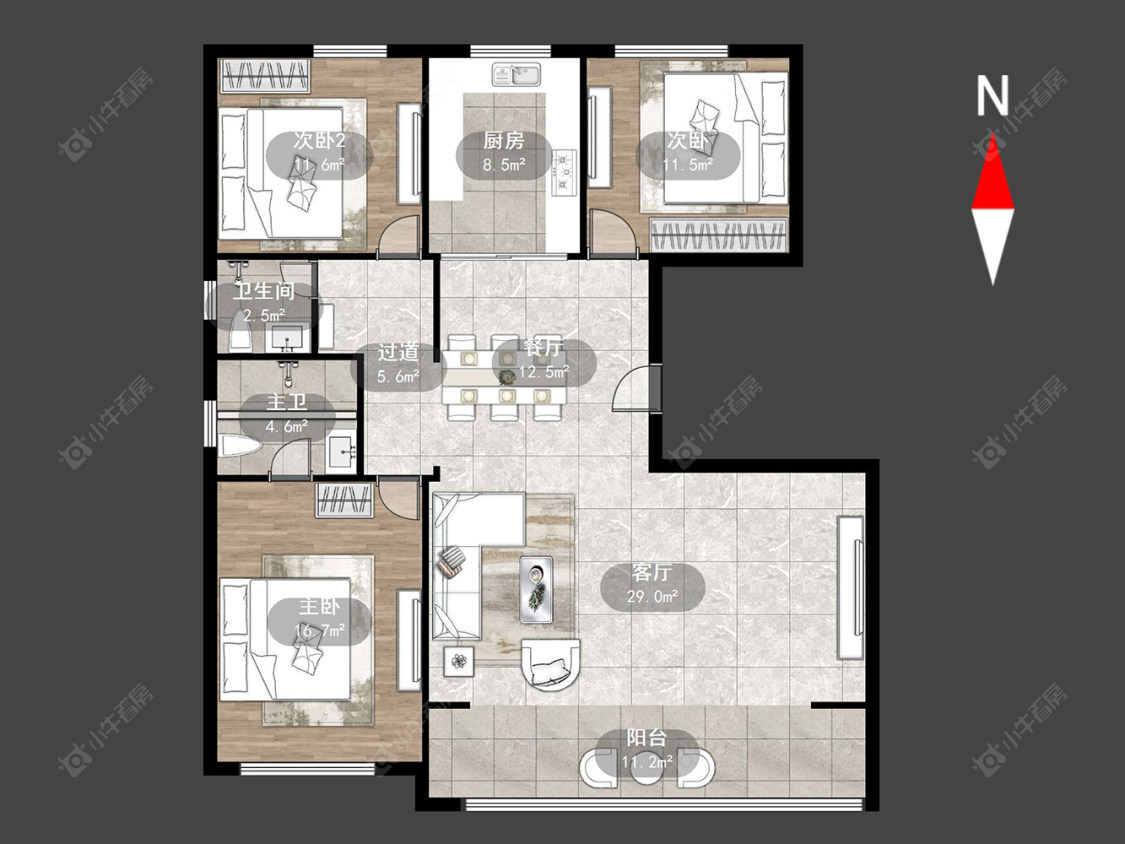 常州东方君开在售二手房源户型图_小牛看房