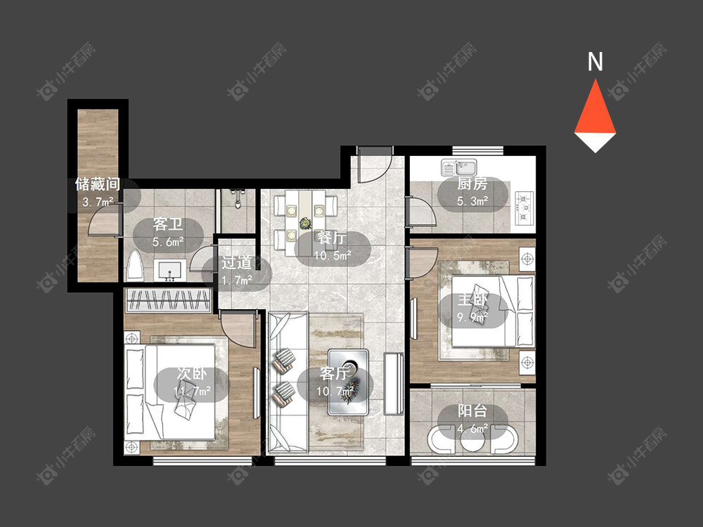 玉兰广场一期房源户型图 常州玉兰广场一期在售二手房源户型图_小牛看房