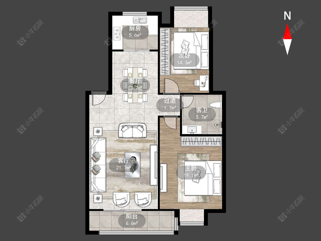 常州阳光山城在售二手房源户型图_小牛看房