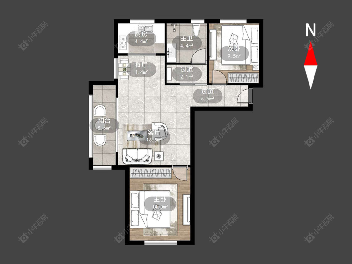 常州龙德花园在售二手房源户型图_小牛看房