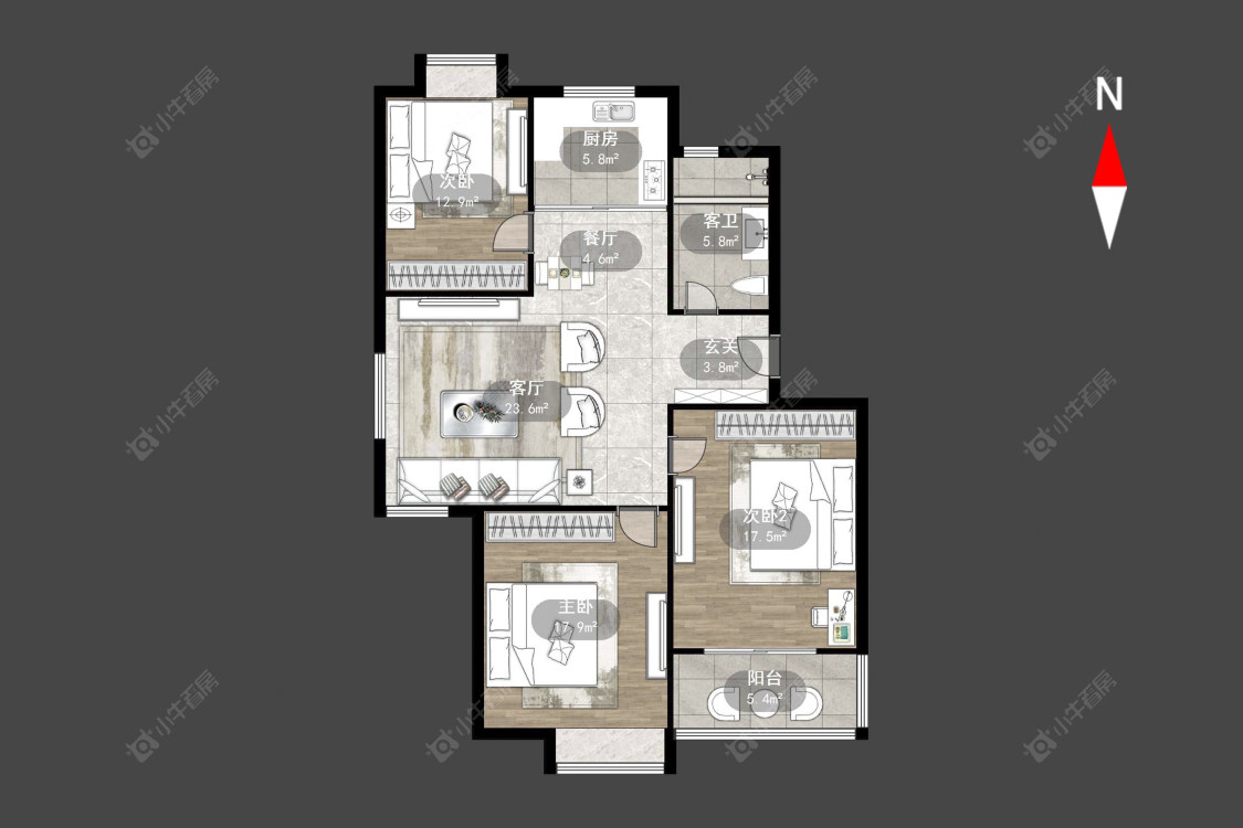 新城南都雅苑房源户型图 常州新城南都雅苑在售二手房源户型图_小牛看房