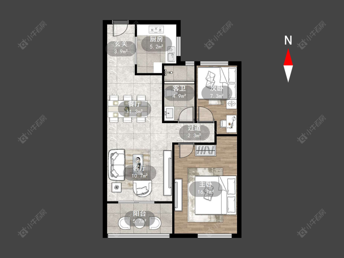 海华花园房源户型图 常州海华花园在售二手房源户型图_小牛看房