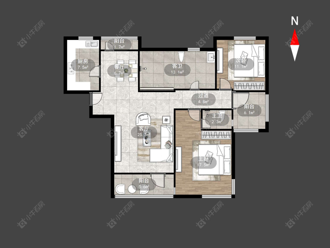 常州嘉城尚座在售二手房源户型图_小牛看房