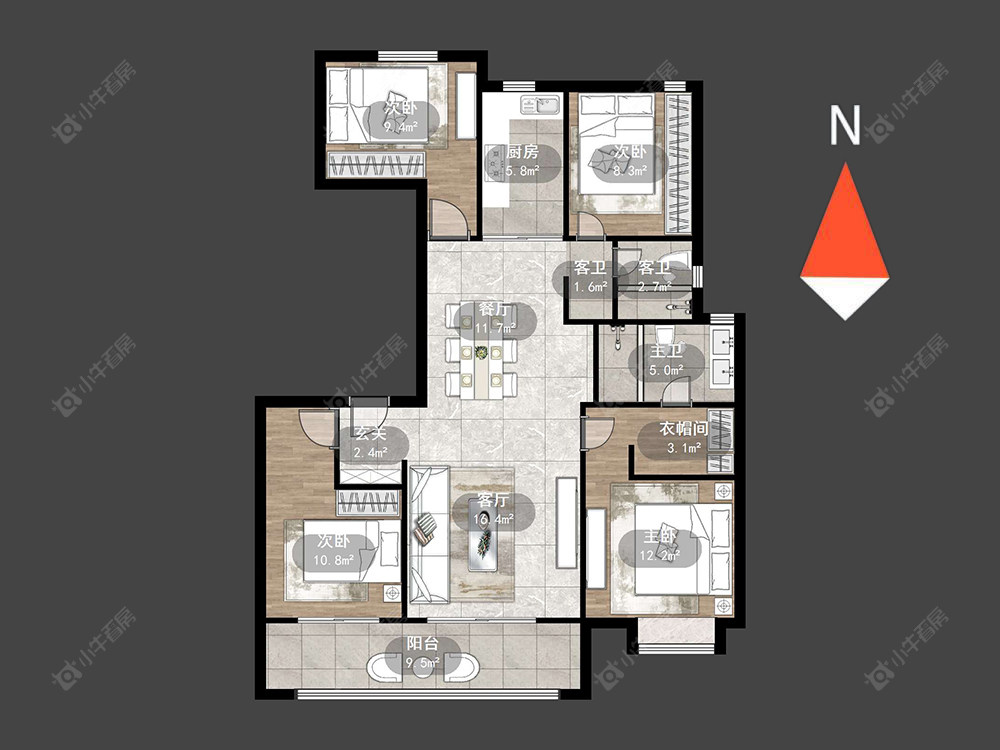 新城金樾房源户型图 常州新城金樾在售二手房源户型图_小牛看房