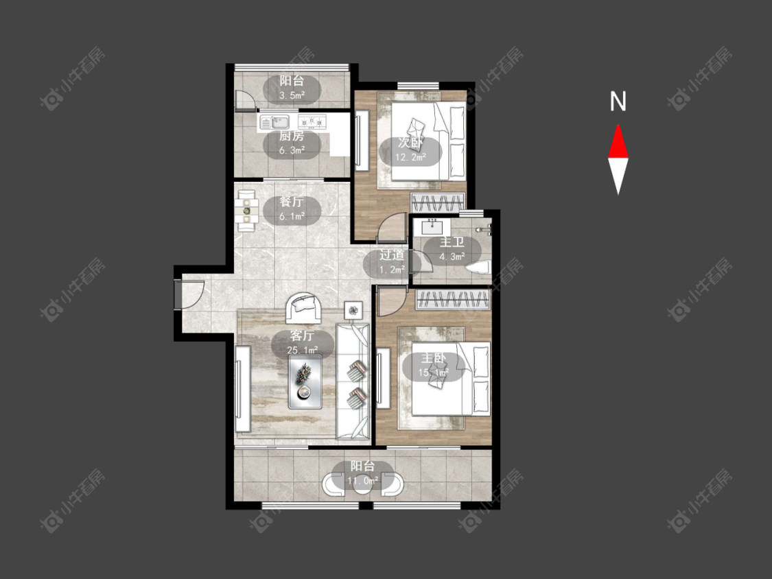常州华亭苑在售二手房源户型图_小牛看房