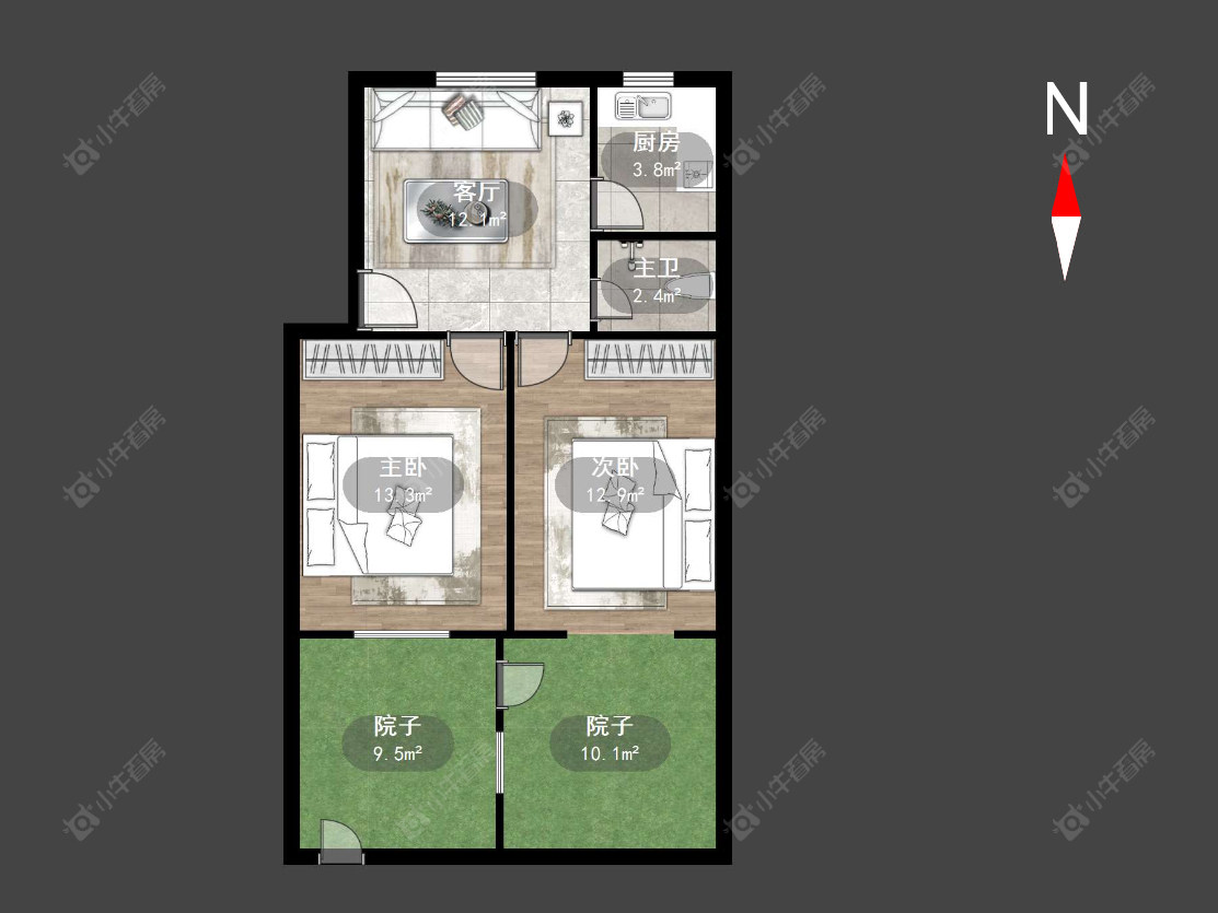 浦北新村房源户型图 常州浦北新村在售二手房源户型图_小牛看房