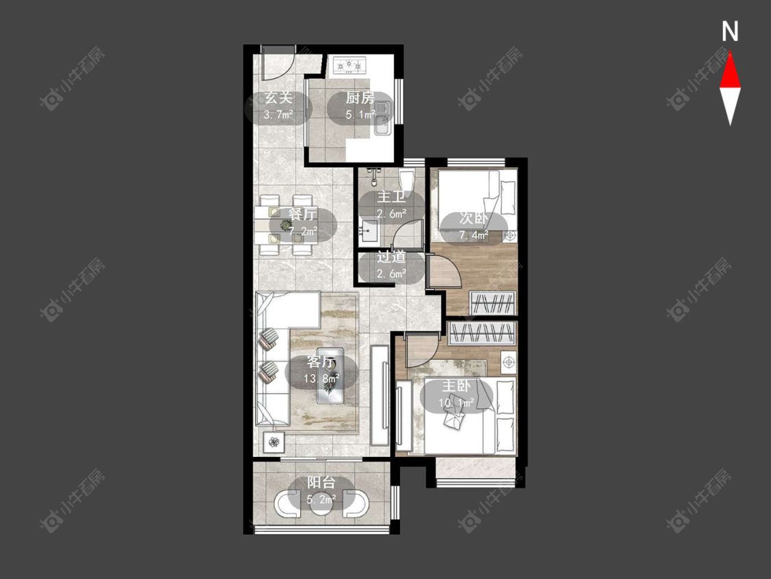 常州锦上香郡在售二手房源户型图_小牛看房