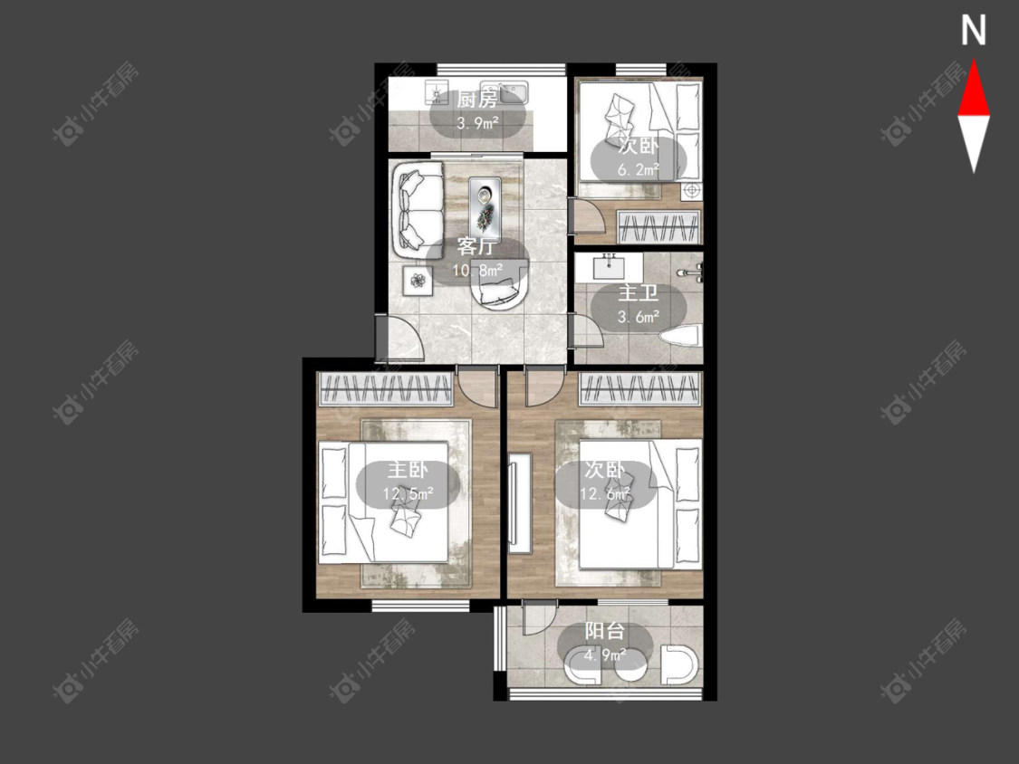 常州西新桥二村在售二手房源户型图_小牛看房