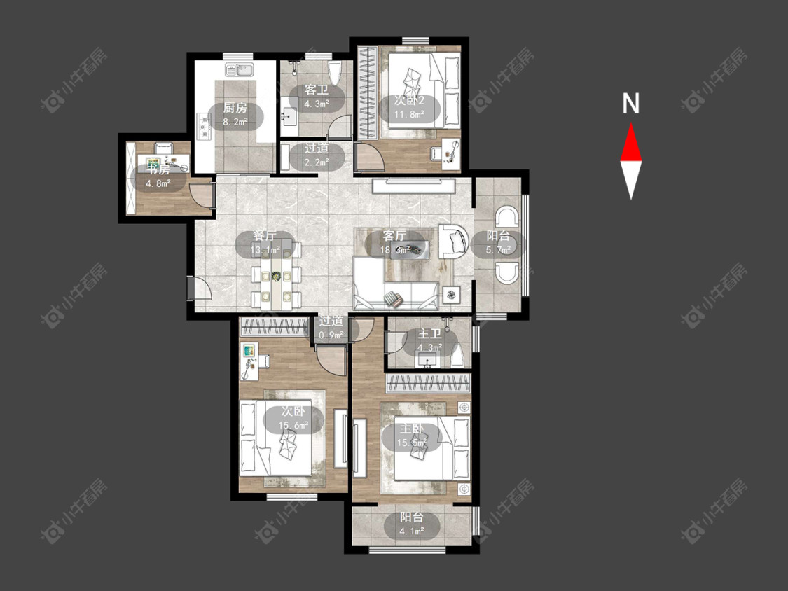 常州银河湾第一城一期在售二手房源户型图_小牛看房