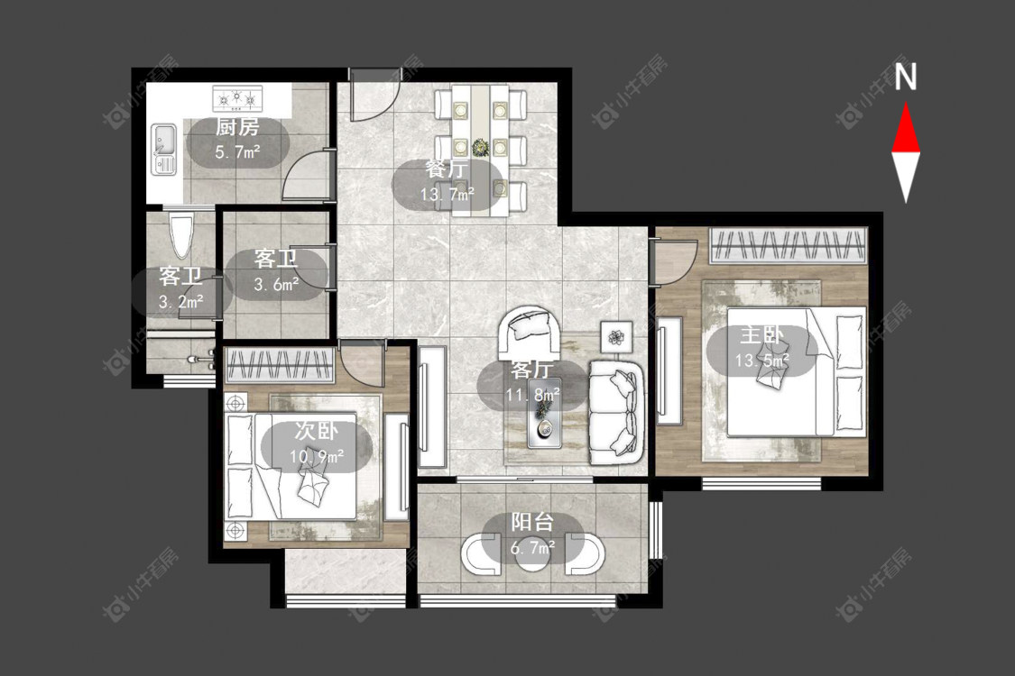 常州四季新城金典在售二手房源户型图_小牛看房