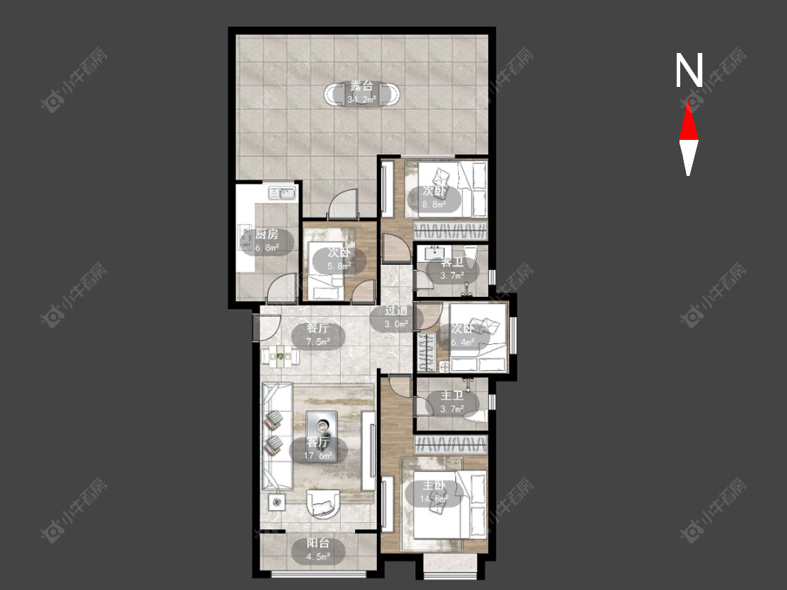 常州中海凤凰熙岸在售二手房源户型图_小牛看房