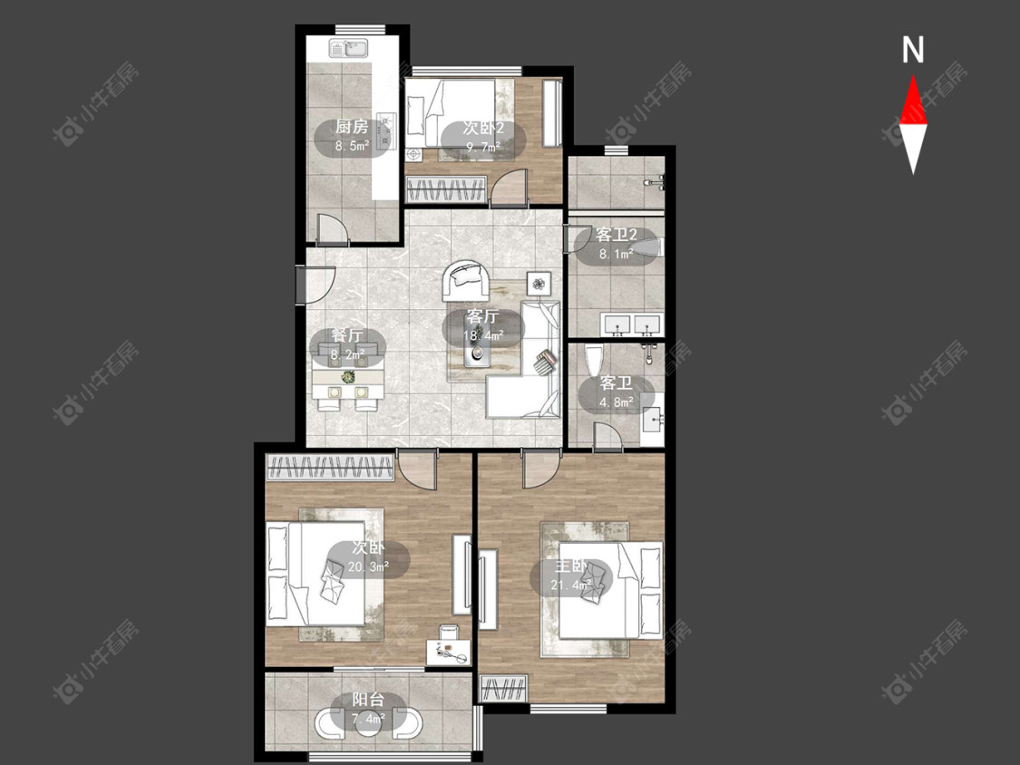 横山家苑房源户型图 常州横山家苑在售二手房源户型图_小牛看房