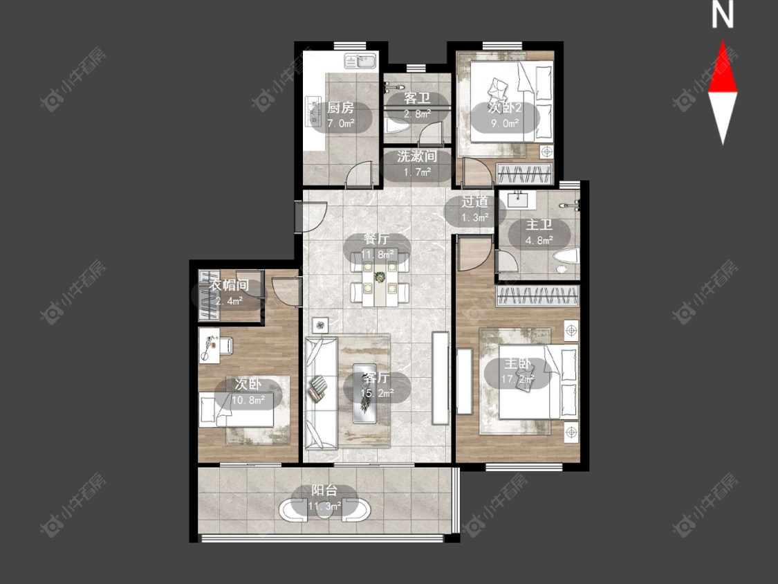 蔚蓝天地三四期房源户型图 常州蔚蓝天地三四期在售二手房源户型图_小牛看房