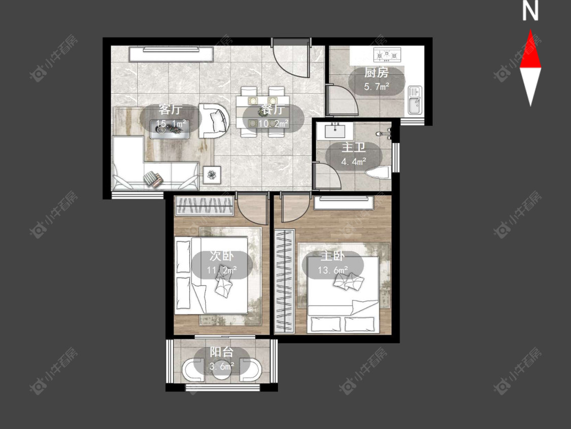常州潞城花苑在售二手房源户型图_小牛看房