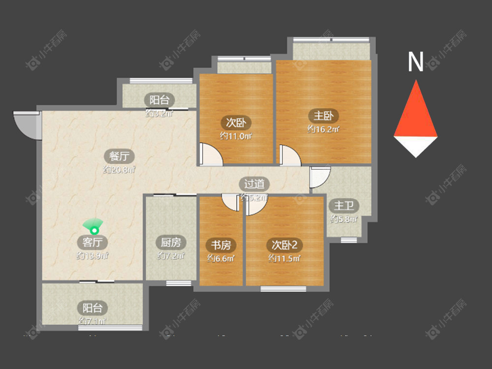 恒大翡翠华庭房源户型图 常州恒大翡翠华庭在售二手房源户型图_小牛看房