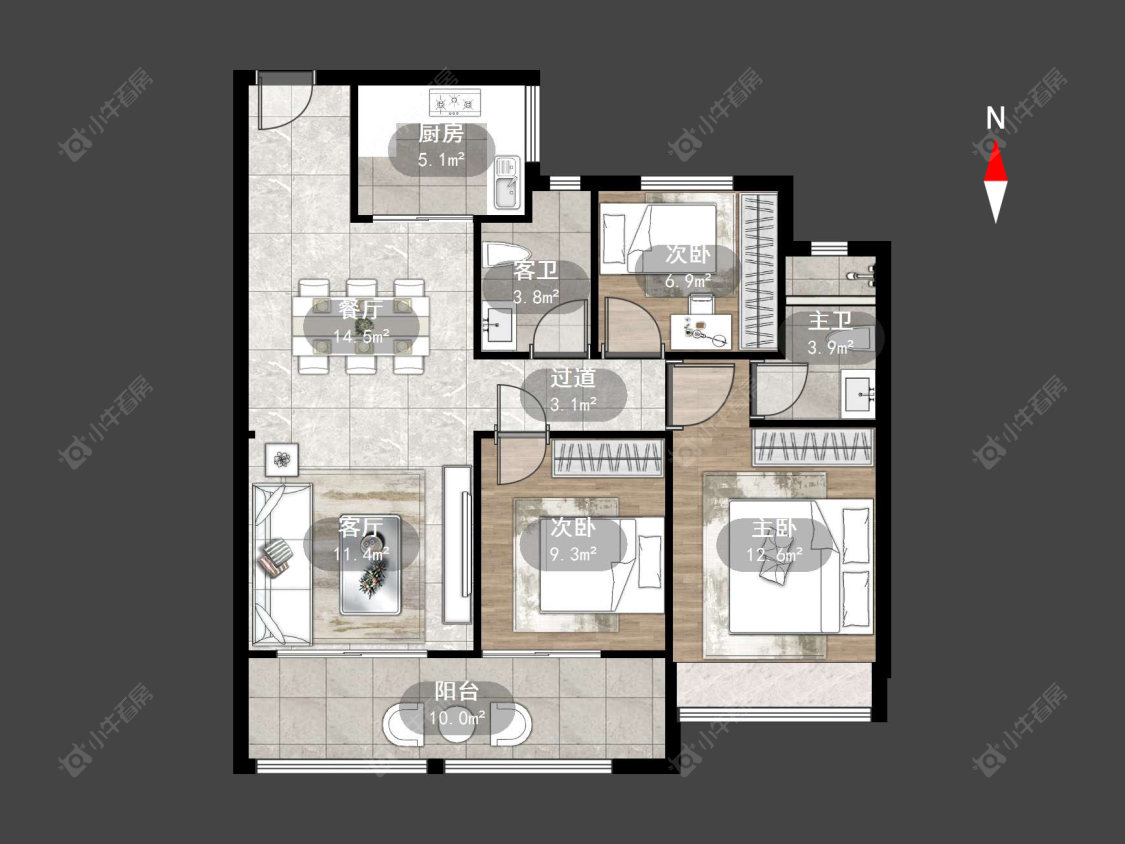 红星铂悦风华房源户型图 常州红星铂悦风华在售二手房源户型图_小牛看房