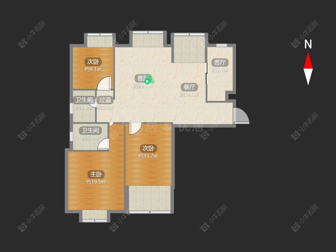 常州彩虹城在售二手房源户型图_小牛看房