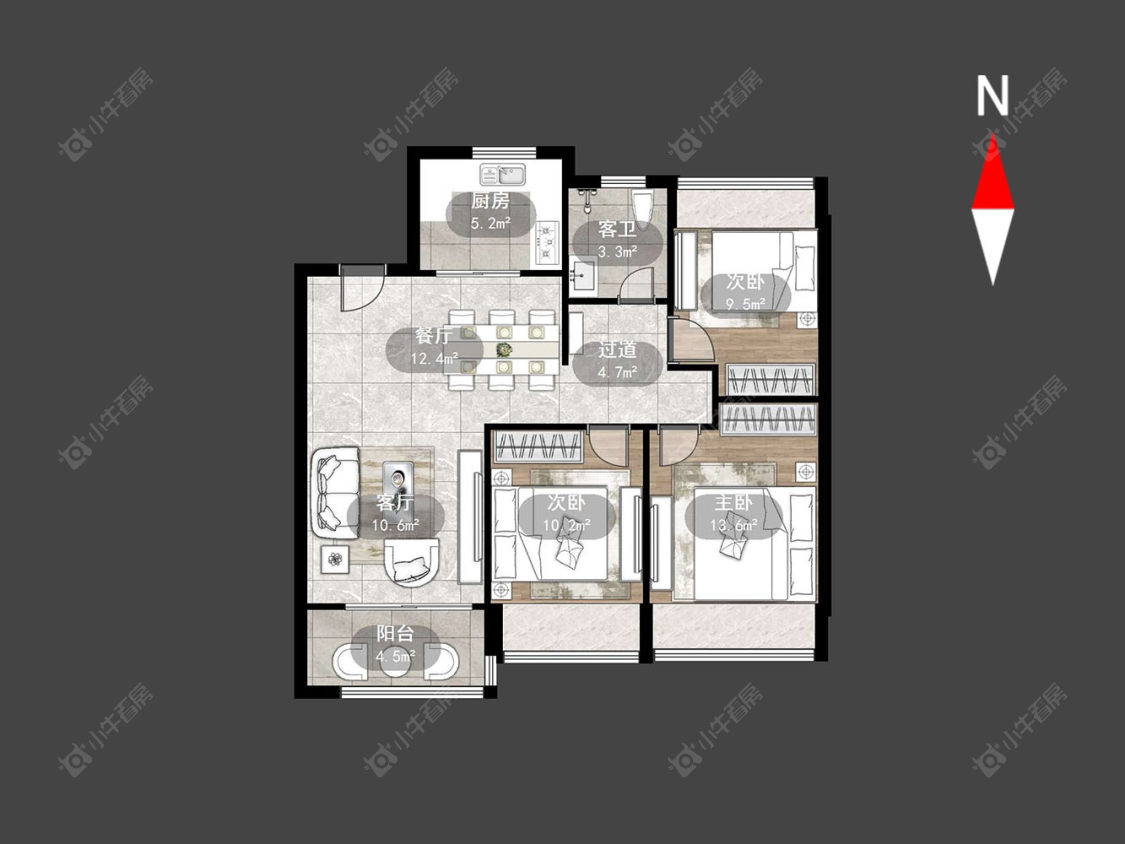 常州万科新都会在售二手房源户型图_小牛看房