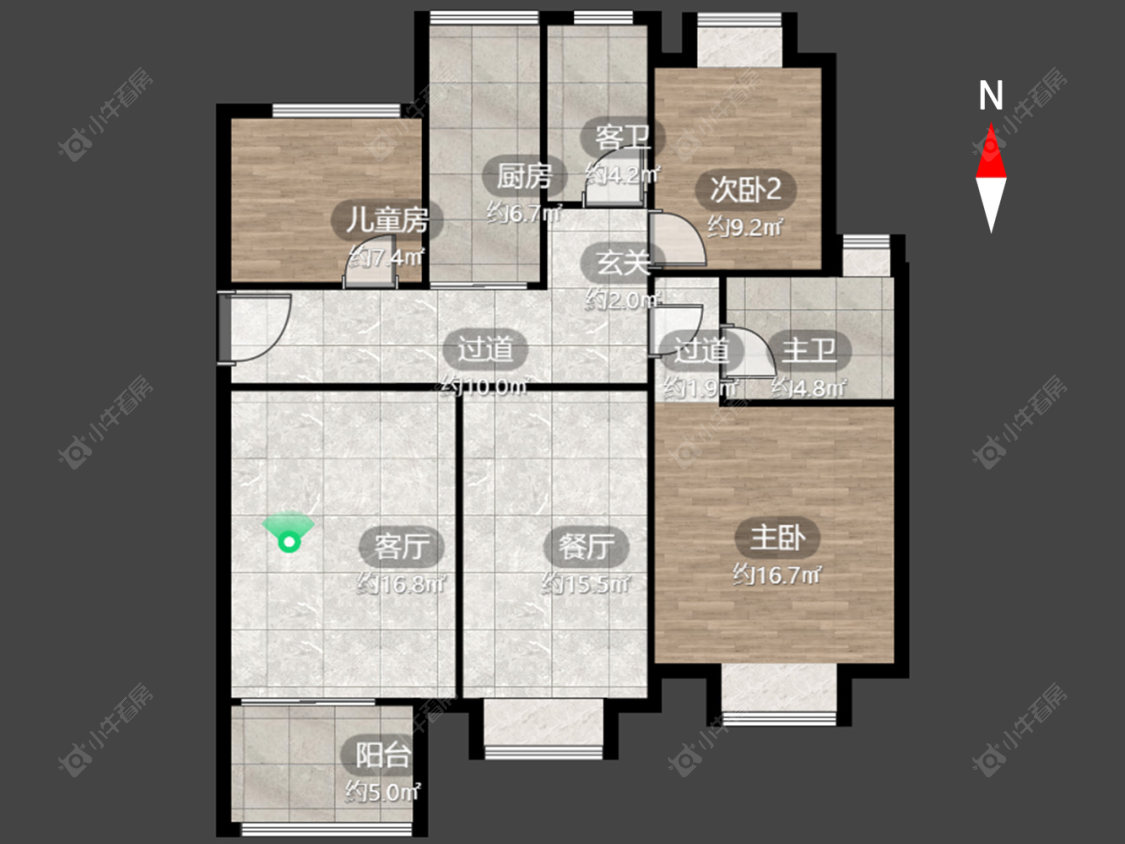 常州奥林匹克花园在售二手房源户型图_小牛看房