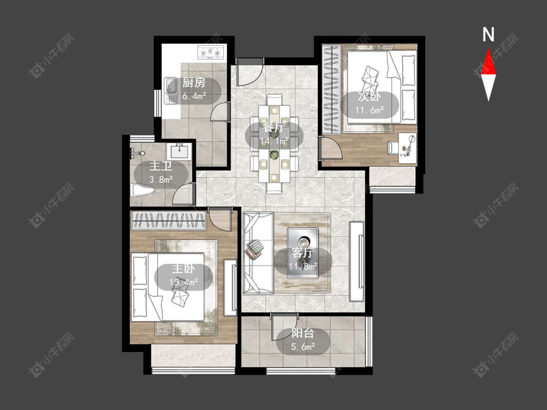 常州弘阳上城在售二手房源户型图_小牛看房