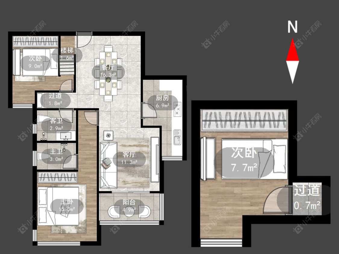 常州御城在售二手房源户型图_小牛看房
