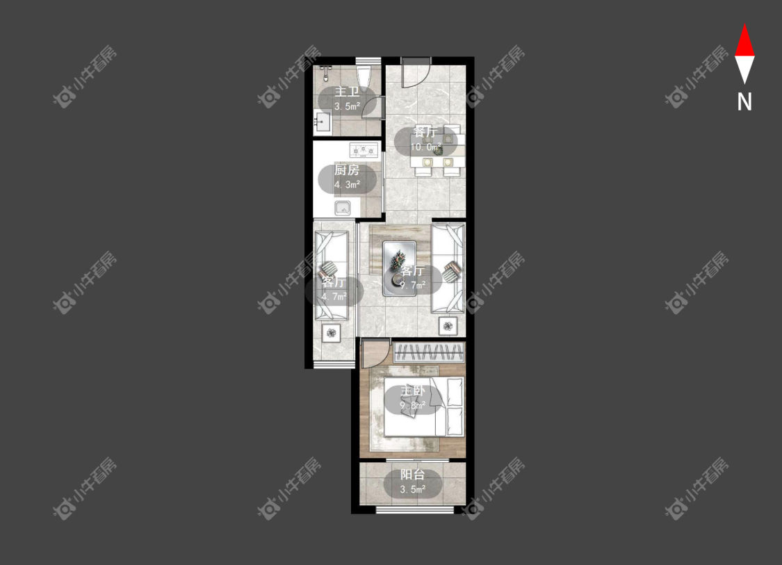 新城国际公寓房源户型图 常州新城国际公寓在租房源户型图_小牛看房