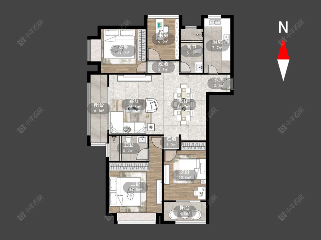 龙湖龙誉城二期房源户型图 常州龙湖龙誉城二期在售二手房源户型图_小牛看房