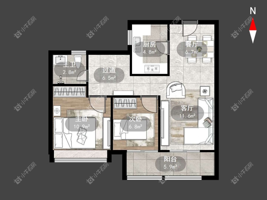 常州津德嘉苑在租房源户型图_小牛看房