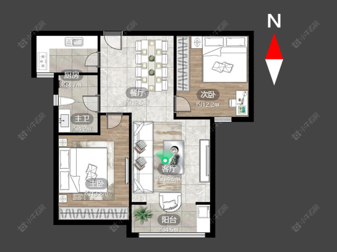 常州天山花园在售二手房源户型图_小牛看房