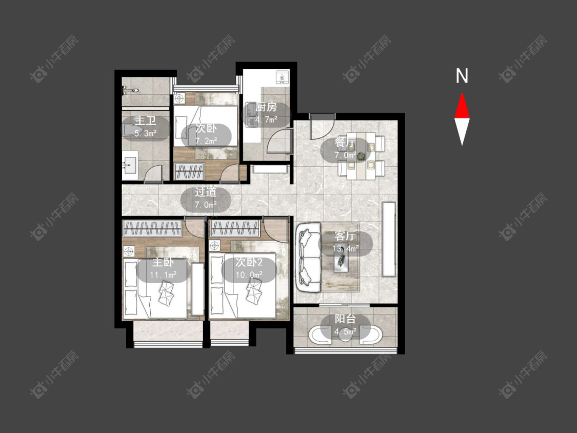 中海锦珑湾房源户型图 常州中海锦珑湾在售二手房源户型图_小牛看房