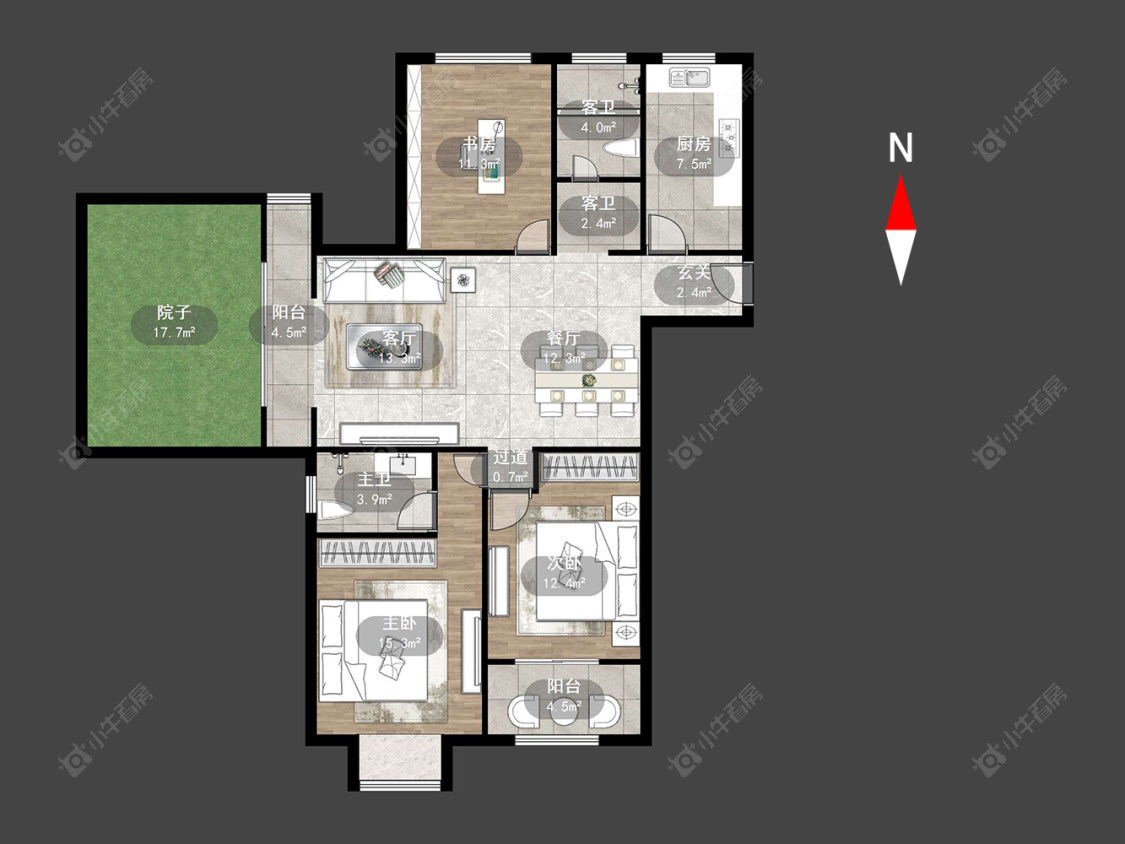常州大名城西区在售二手房源户型图_小牛看房