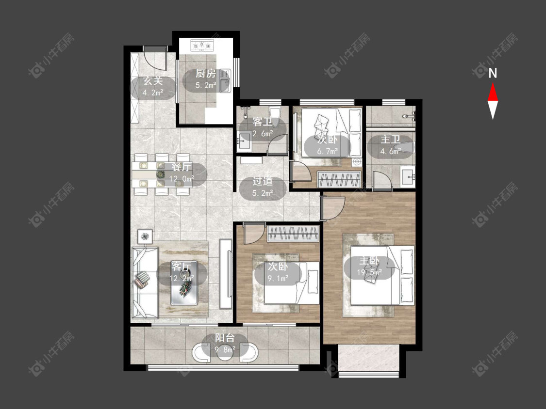 新城金郡(金坛)2区房源户型图 常州新城金郡(金坛)2区在售二手房源户型图_小牛看房