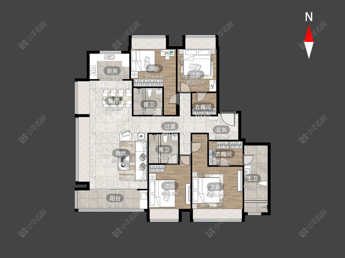 常州琅越龙洲在售二手房源户型图_小牛看房