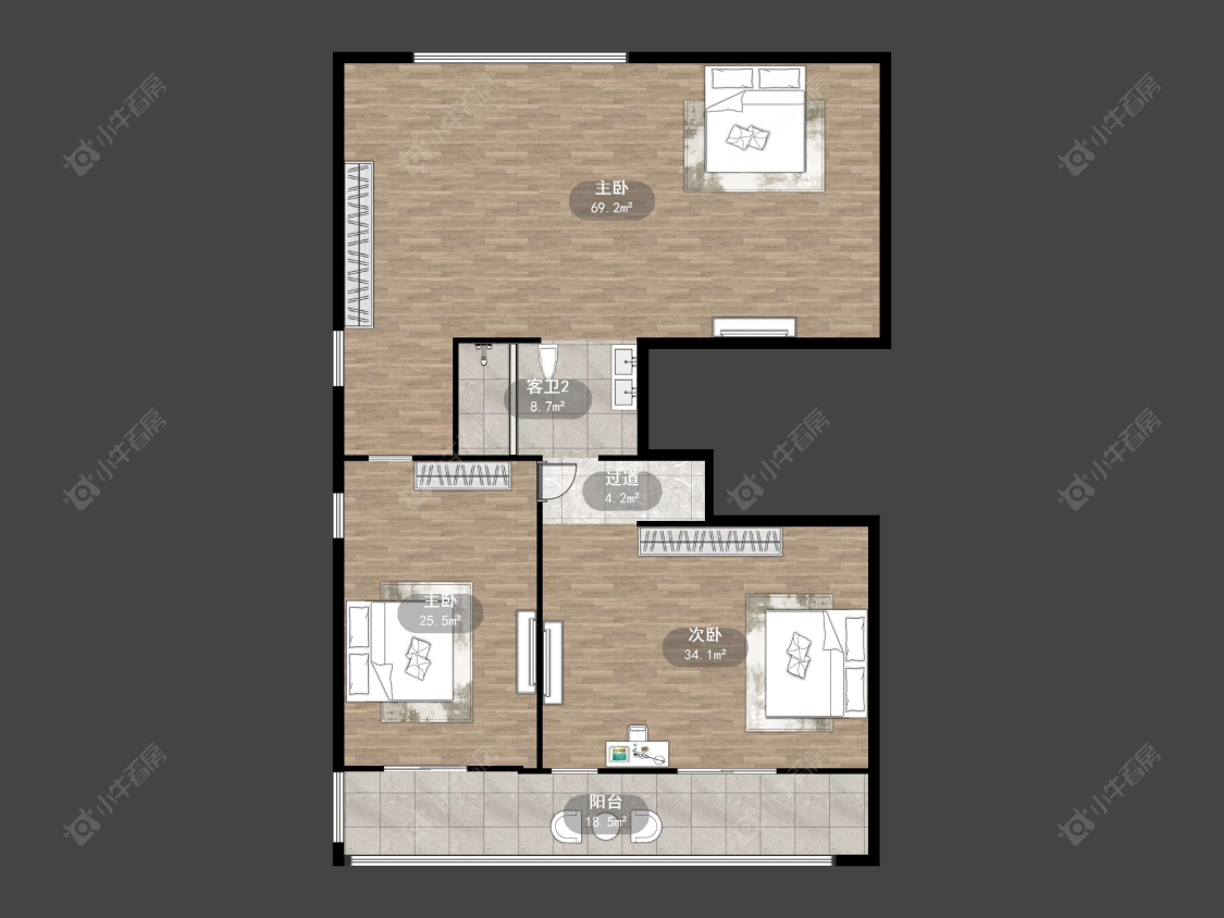 丹阳大亚第一城别墅在售二手房源户型图_小牛看房