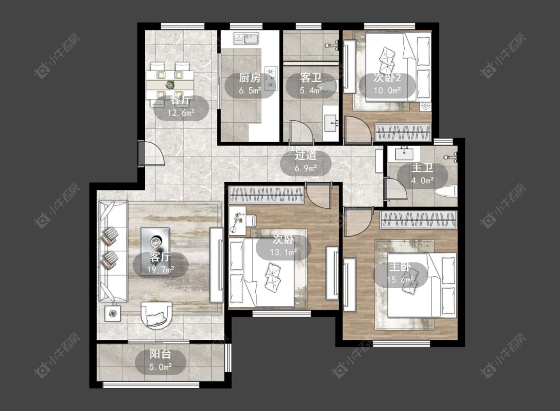 常州同心苑在售二手房源户型图_小牛看房