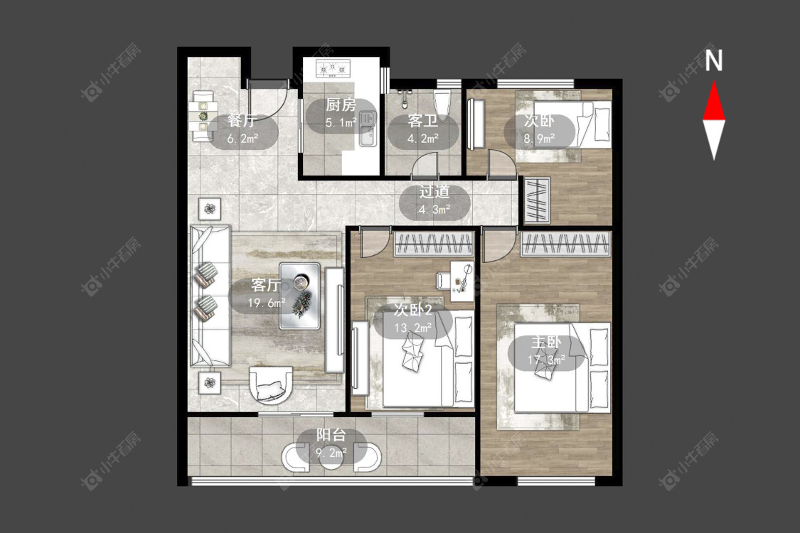 绿地香颂花园房源户型图 常州绿地香颂花园在售二手房源户型图_小牛看房